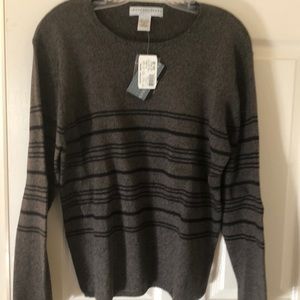 Women’s gray striped sweater